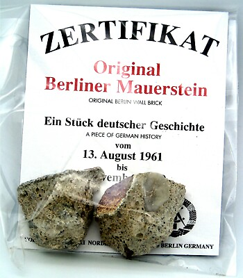 #ad Real Piece of the BERLIN WALL with Certificate of Authenticity Small $22.95
