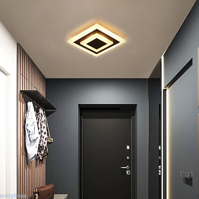 #ad Square Ceiling Light Night Lamp Hallway Loft Fixture Dimmable Modern Simple $17.10