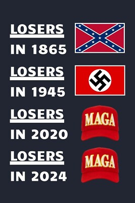#ad Losers in 1865 Losers in 1945 Losers in 2020 Losers in 2024 Vertical Flag 5x3 FT $20.00
