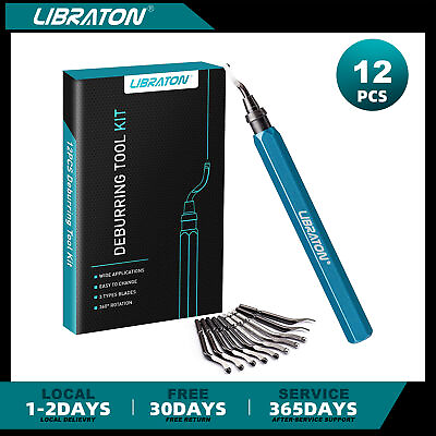 #ad Libraton Deburring Tool with 11 High Speed Steel Blades for Metal Resin Aluminum $15.69