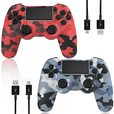 #ad 2 Pack Wireless Controller for PS4 Pro PS3Wireless Remote Gamepad with 1000mAh $37.99