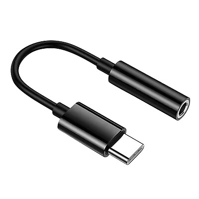 USB C Type C Adapter Port to 3.5MM Aux Audio Jack Earphone Headphone Cable USB $2.79