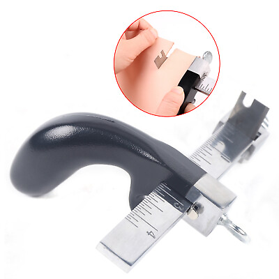 #ad Adjustable Leather Cutting Tool Strap Cutter With Aluminium Handle Belt Craft $14.18