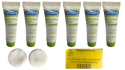 #ad Cetaphil Moisturizing Cream Travel Size 0.5oz Pack of 6 10pc Makeup Remover $13.87