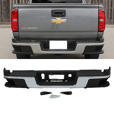 #ad Complete Chrome Rear Bumper Assembly For 2015 2022 Chevrolet Colorado GMC Canyon $314.00