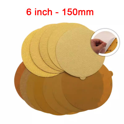 #ad 150mm Self Adhesive Sticky Backed Sanding Discs 6#x27;#x27; Sand Paper Pad 40 800 Grit $73.57