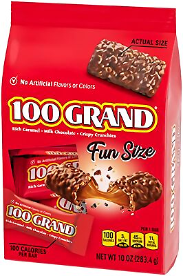 #ad 100 Grand Milk Chocolate Fun Size Candy Bars Bulk Individually Wrapped Ferrero $35.67
