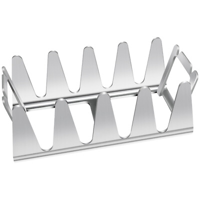 #ad BBQ Multi Grill Rack Robust Stainless Steel Stand Grill Holder Portable tyxzT $17.95
