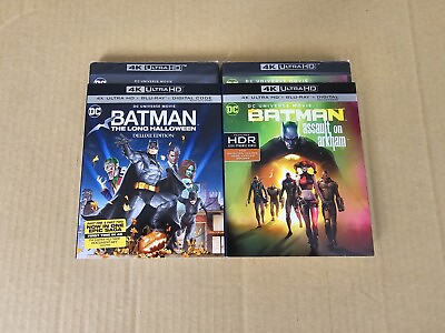 #ad Batman Long Halloween Assault On Arkham: w Slipcovers 4K HD amp; Blu ray New $59.97
