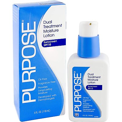 #ad PURPOSE SPF 10 Sunscreen Dual Treatment Moisture Lotion Fragrance Free 4 Ounce $15.96