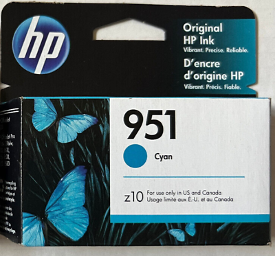 #ad ORIGINAL HP 951 CYAN Ink Cartridge Sealed NEW AUG 2022 $14.99