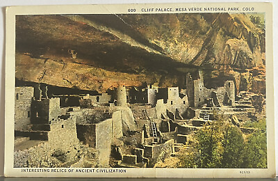 #ad Vintage Postcard Cliff Palace Colorado Mesa Verde National Park $4.04
