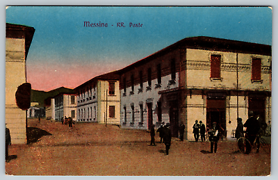 #ad Messina Milano Italy RR. Sicily Street View Poste c1910s Vintage Postcard $4.99