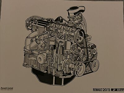 #ad Renault 20TS 20 TS 2 Litre Engine Car Promo Press Release Sales Photo Frameable GBP 3.75