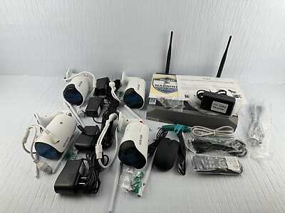 #ad Poe Wireless Security Camera Kit 8.0 MEGA 4K 4 Cameras 8 Channel NVR 2TB $169.99