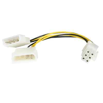 #ad StarTech LP4PCIEXADAP 6in LP4 to 6 Pin PCI Express VideoCard Power Cable Adapter $8.28