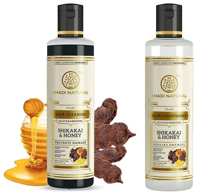#ad Khadi Natural Shikakai Honey Hair Cleanser Herbal Hair Growth Conditioner 210ML $29.73