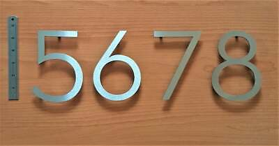 #ad 4quot; 6quot; or 8quot; Large floating house door numbers solid brushed stainless steel GBP 12.95