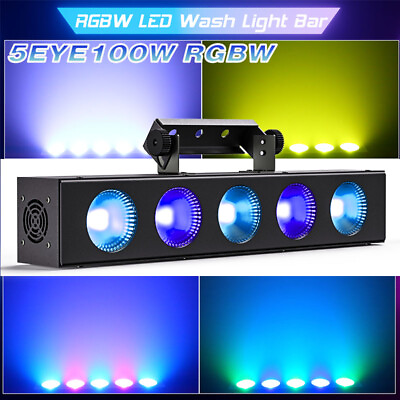 #ad Wall Wash Stage Light Bar RGBW 5Eyes Strobe DMX512 Party Disco DJ Building Light $59.99