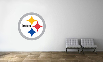 #ad Pittsburgh Steelers NFL Logo Wall Decal Football Decor Art Mural Vinyl Sticker $39.95