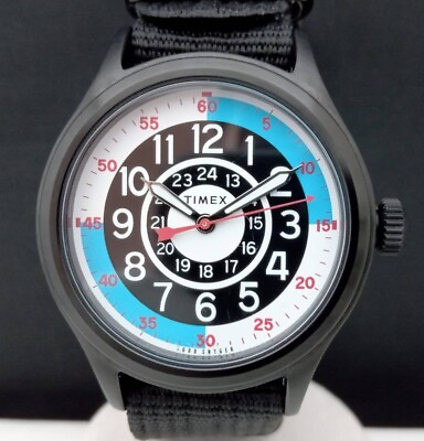 #ad TIMEX TW2R56000 BlackJack TODD SNYDER Mens used watch quartz white blue with box $126.75
