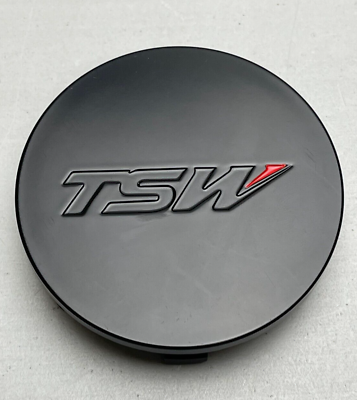 #ad *USED TSW Matte Black Snap In Wheel Center Cap PCF82 T $14.99