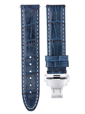 #ad 24MM PREMIUM LEATHER WATCH STRAP BAND FOR CITIZEN ECO DRIVE E650 S0751 BLUE WS $31.95