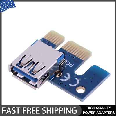 #ad PCI Express 1X to USB 3.0 Female Adapter for PCIe Riser Bitcoin BTC Mining Blue $5.88