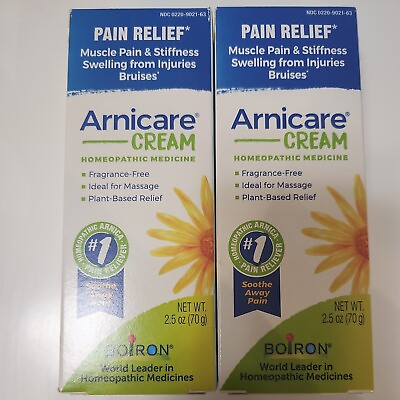 #ad Boiron Arnicare Cream Homeopathic Medicine for Pain Relief 2.5oz x2 Exp 2025 $18.99