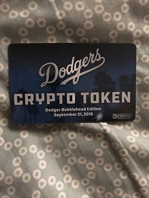 #ad Dodgers Crypto Token 2018 $650.00