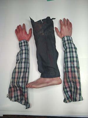 #ad Bloody Severed Arms And 1 Leg Halloween Props Lot 2 Arms 1 Leg Used $35.88