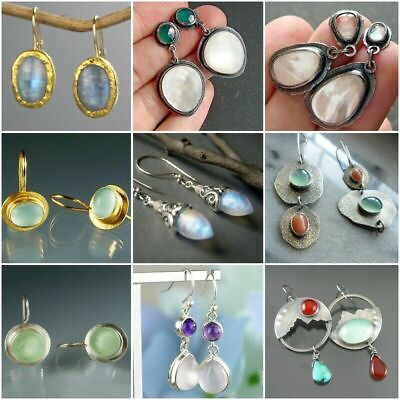 #ad 925 Silver Cubic Zirconia Hook Drop Earrings for Women Wedding Jewelry Gifts C $3.16