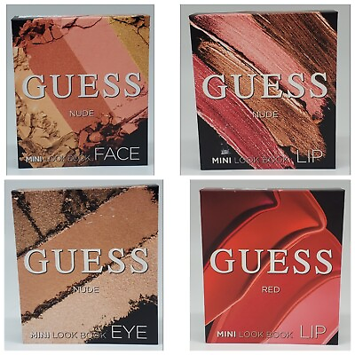 #ad GUESS Mini Look Book Makeup for Face Eyes amp; Lips YOU PICK Nude or Red $24.95