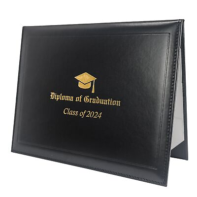 #ad Leatherette Imprinted Diploma Cover for Certificate 8.5quot;x 11quot; Class of 2024 P... $25.44