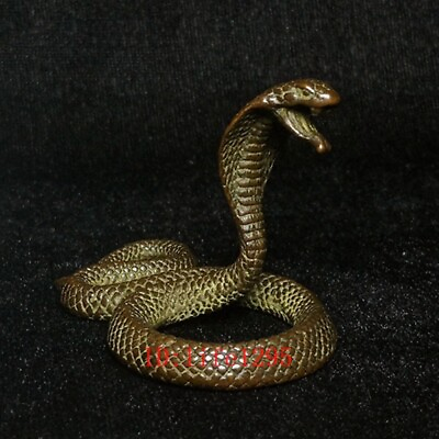 #ad Old China Bronze Carving Snake Statue Pendant Decorated Gift Collection 2.2 inch $19.99