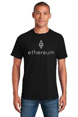 #ad Ethereum Black T Shirt Tee Doge Coin Crypto ETH 2.0 $17.50