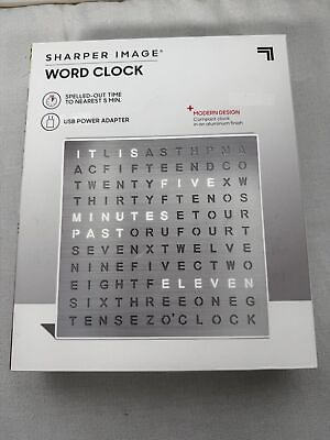 #ad Sharper Image Word Clock New $14.97