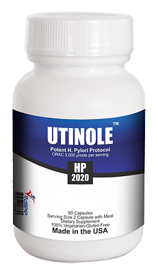 #ad Utinole HP 2020 Potent Helicobacter Pylori amp; Duodenal Ulcers Helper Caps 90ct $69.95