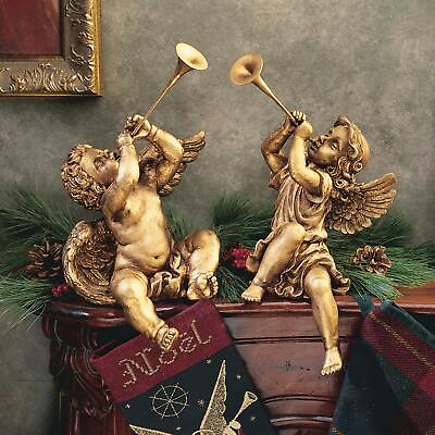 #ad Design Toscano Trumpeting Angels of St. Peters Square: Set of Boy amp; Girl Angels $82.90