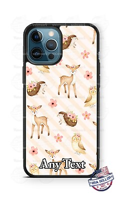 #ad Cute Wild Animals Deer Bird Collage Chevron Phone Case For iPhone Samsung Google $17.98