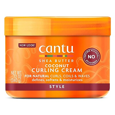 #ad Cantu Coconut Curling Cream with Shea Butter for Natural Hair 12 oz Packaging $9.29