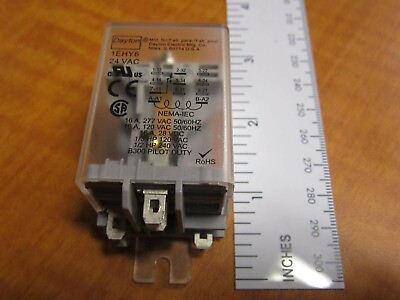 #ad LOT OF 2 5 Pin Power Relay SPDT Coil Volts 24VAC Side Flange Mount $27.00