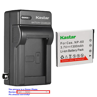 #ad Kastar Battery Wall Charger for Casio NP 60 BC 60 amp; Casio Exilim Zoom EX Z9BK $6.49
