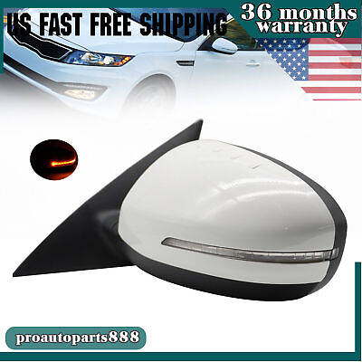 #ad 2011 2013 Left Driver Side Mirror with Turn Signal Fits For Kia Optima Man Fold $47.50
