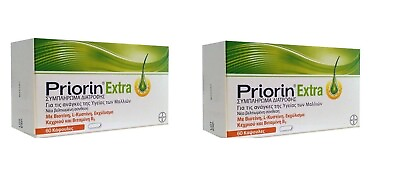 #ad PRIORIN ® EXTRA NEW 60 Capsules Bayer Hair Growth Loss Treatmentx2 $99.00