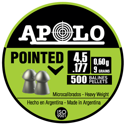 #ad Apolo Pointed 4.5mm .177 Caliber 9gr 0.6 g Airgun Pellets 500 Count $19.80