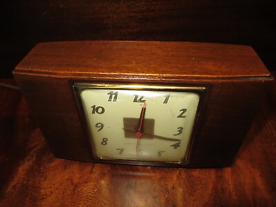 #ad Antique Wooden General Electric Clock Model 3H176 As Is Repair Only $35.95