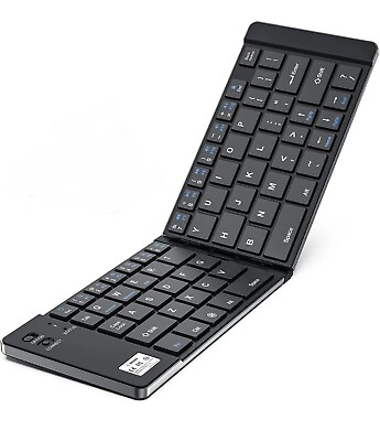 #ad Rechargeable Foldable Wireless Keyboard Bluetooth For Phone Tablet Laptop $16.99