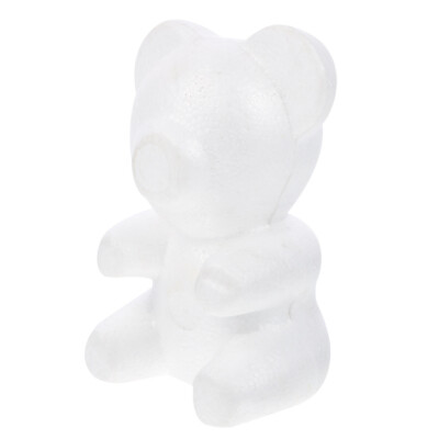 #ad NEW White Polystyrene Foam Bear Mould Perfect for DIY Masterpieces $9.49