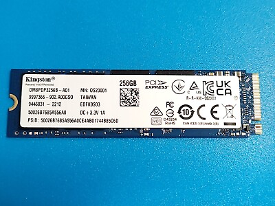 #ad OM8PDP3256B A01 Kingston 256GB M.2 2280 Nvme PCI Express SSD Solid State Drive $23.50